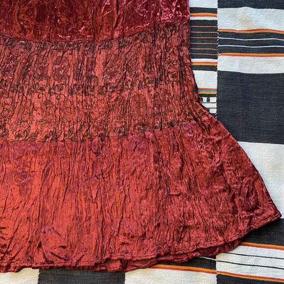 Vintage 90’s JFW Rayon Velvet Maxi Skirt. India. Whimsygoth. Goth. Boho. Small. - Picture 15 of 16
